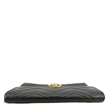 Load image into Gallery viewer, GUCCI GG Marmont Matelasse Chevron Leather Clutch Bag Black 498079
