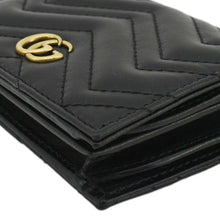 Load image into Gallery viewer, Gucci Marmont GG Matelasse Leather Card Case Wallet Black 466492
