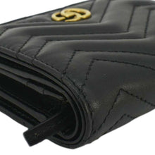 Load image into Gallery viewer, Gucci Marmont GG Matelasse Leather Card Case Wallet Black 466492
