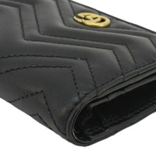 Load image into Gallery viewer, Gucci Marmont GG Matelasse Leather Card Case Wallet Black 466492
