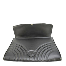 Load image into Gallery viewer, GUCCI GG Marmont Matelasse Chevron Leather Clutch Bag Black 498079
