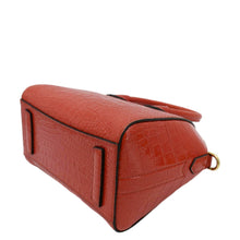 Load image into Gallery viewer, GIVENCHY Antigona Small Crocodile Embossed Leather Shoulder Bag Red
