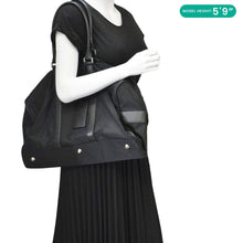 Load image into Gallery viewer, PRADA Re-Nylon Saffiano Leather Viaggio Duffle Bag Black
