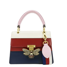 Load image into Gallery viewer, GUCCI Queen Margaret Bee Blind For Love Leather Shoulder Bag Multicolor 456541
