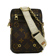 Load image into Gallery viewer, LOUIS VUITTON Utility Phone Sleeve Monogram Canvas Crossbody Bag Brown
