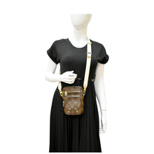 Load image into Gallery viewer, LOUIS VUITTON Utility Phone Sleeve Monogram Canvas Crossbody Bag Brown
