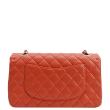 Load image into Gallery viewer, CHANEL Classic Medium Double Flap Quilted Perforated Leather Shoulder Bag Red
