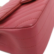 Load image into Gallery viewer, CHANEL Timeless Classic Square Flap Chevron Calfskin Leather Crossbody Bag Pink
