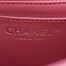 Load image into Gallery viewer, CHANEL Timeless Classic Square Flap Chevron Calfskin Leather Crossbody Bag Pink
