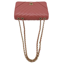 Load image into Gallery viewer, CHANEL Statement Flap Mini Quilted Chevron Crossbody Bag Pink
