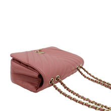 Load image into Gallery viewer, CHANEL Statement Flap Mini Quilted Chevron Crossbody Bag Pink
