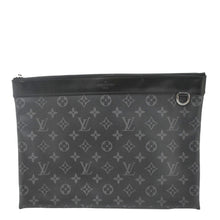 Load image into Gallery viewer, LOUIS VUITTON Monogram Eclipse Pouch Clutch Bag Black
