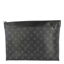 Load image into Gallery viewer, LOUIS VUITTON Monogram Eclipse Pouch Clutch Bag Black
