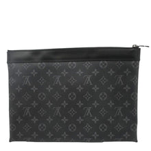 Load image into Gallery viewer, LOUIS VUITTON Monogram Eclipse Pouch Clutch Bag Black
