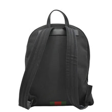 Load image into Gallery viewer, GUCCI Web Stripe Canvas Backpack Black 630918
