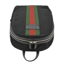 Load image into Gallery viewer, GUCCI Web Stripe Canvas Backpack Black 630918
