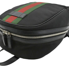 Load image into Gallery viewer, GUCCI Web Stripe Canvas Backpack Black 630918
