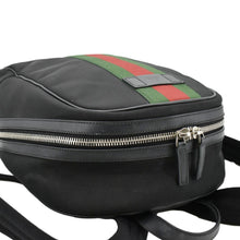 Load image into Gallery viewer, GUCCI Web Stripe Canvas Backpack Black 630918
