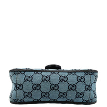 Load image into Gallery viewer, GUCCI GG Marmont Mini Top Handle Canvas Crossbody Bag Blue 583571
