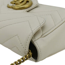 Load image into Gallery viewer, GUCCI GG Marmont Super Mini  Matelasse Leather Crossbody Bag White 476433
