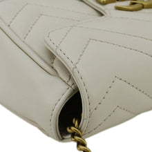 Load image into Gallery viewer, GUCCI GG Marmont Super Mini  Matelasse Leather Crossbody Bag White 476433
