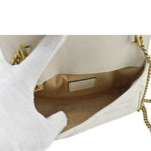 Load image into Gallery viewer, GUCCI GG Marmont Super Mini  Matelasse Leather Crossbody Bag White 476433
