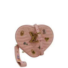 Load image into Gallery viewer, LOUIS VUITTON New Wave Heart Quilted Leather Shoulder Bag Dusty Pink
