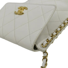 Load image into Gallery viewer, CHANEL Chain Flap Quilted Leather Hobo Shoulder Bag Ivory
