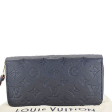Load image into Gallery viewer, LOUIS VUITTON Clemence Monogram Empreinte Leather Wallet Navy Blue
