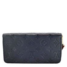 Load image into Gallery viewer, LOUIS VUITTON Clemence Monogram Empreinte Leather Wallet Navy Blue
