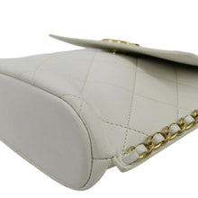 Load image into Gallery viewer, CHANEL Chain Flap Quilted Leather Hobo Shoulder Bag Ivory
