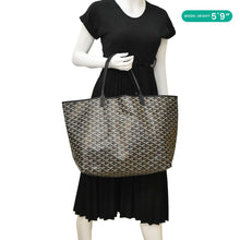 Load image into Gallery viewer, GOYARD Goyardine Saint Louis GM Tote Shoulder Bag Black
