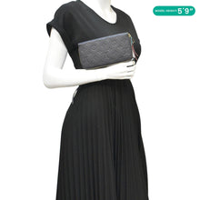 Load image into Gallery viewer, LOUIS VUITTON Clemence Monogram Empreinte Leather Wallet Navy Blue
