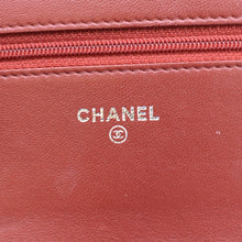 Load image into Gallery viewer, CHANEL Camellia Wallet On Chain Leather Crossbody Bag Red
