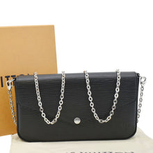 Load image into Gallery viewer, LOUIS VUITTON Felicie Pochette Epi Leather Crossbody Bag Black
