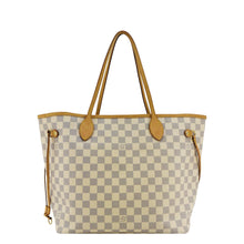 Load image into Gallery viewer, LOUIS VUITTON Neverfull MM Damier Azur Shoulder Bag White
