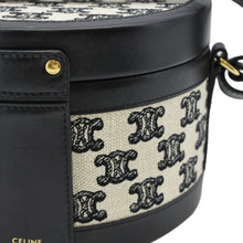 Load image into Gallery viewer, CELINE Classic Triomphe Tambour Canvas Shoulder Bag Black
