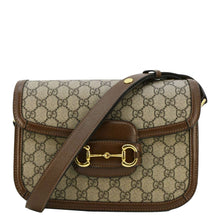 Load image into Gallery viewer, GUCCI Horsebit 1955 GG Supreme Canvas Shoulder Bag Beige 602204
