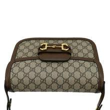 Load image into Gallery viewer, GUCCI Horsebit 1955 GG Supreme Canvas Shoulder Bag Beige 602204
