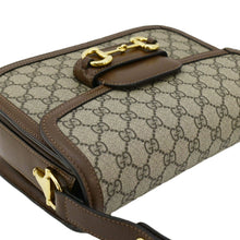 Load image into Gallery viewer, GUCCI Horsebit 1955 GG Supreme Canvas Shoulder Bag Beige 602204
