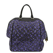 Load image into Gallery viewer, LOUIS VUITTON Sunshine Express North South Sequin Satchel Shoulder Bag Purple
