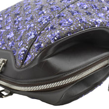 Load image into Gallery viewer, LOUIS VUITTON Sunshine Express North South Sequin Satchel Shoulder Bag Purple
