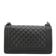 Load image into Gallery viewer, CHANEL Boy Flap Medium Quilted Leather Shoulder Bag Black
