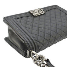 Load image into Gallery viewer, CHANEL Boy Flap Medium Quilted Leather Shoulder Bag Black
