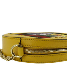 Load image into Gallery viewer, GUCCI Ophidia Mini Flora GG Round Supreme Monogram Web Crossbody Bag Yellow 550618
