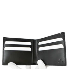 Load image into Gallery viewer, GUCCI Signature Web Leather Men&#39;s Bifold Wallet Black 408827
