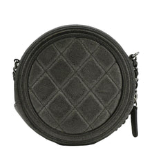 Load image into Gallery viewer, CHANEL Round Filigree Caviar Quilted Leather Crossbody Bag Black
