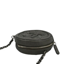 Load image into Gallery viewer, CHANEL Round Filigree Caviar Quilted Leather Crossbody Bag Black
