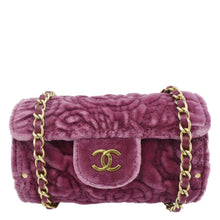 Load image into Gallery viewer, CHANEL Camellia Velvet Chain Vanity Bag Pink
