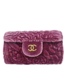 Load image into Gallery viewer, CHANEL Camellia Velvet Chain Vanity Bag Pink
